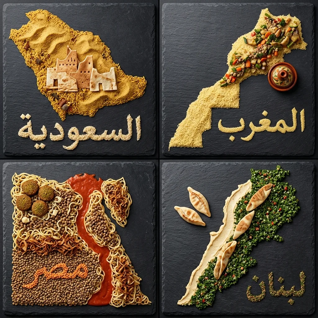 أربع دول عربية منحوتة من أطباقها الوطنية