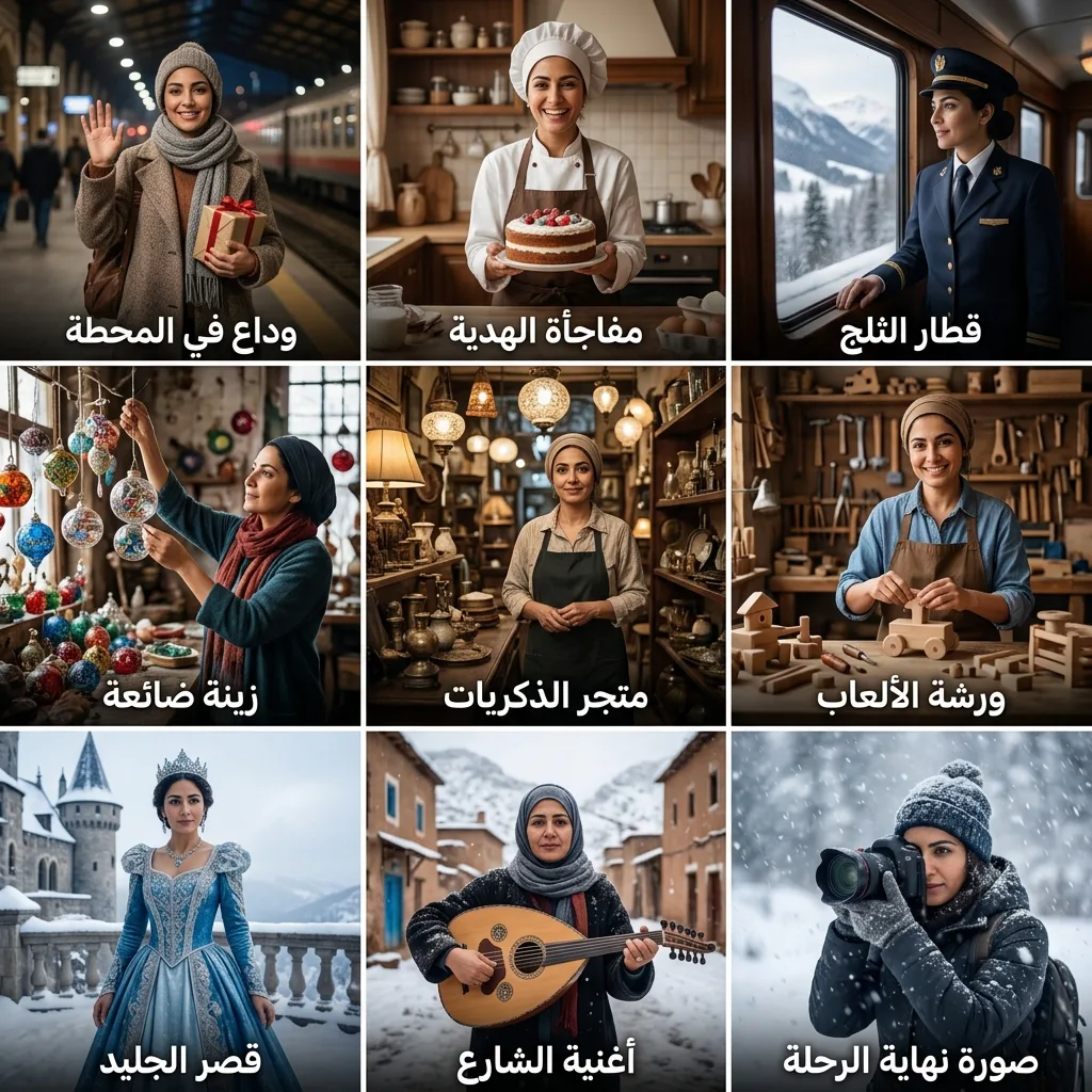 تسع شخصيات شتوية أصلية للمرأة نفسها في شبكة واحدة