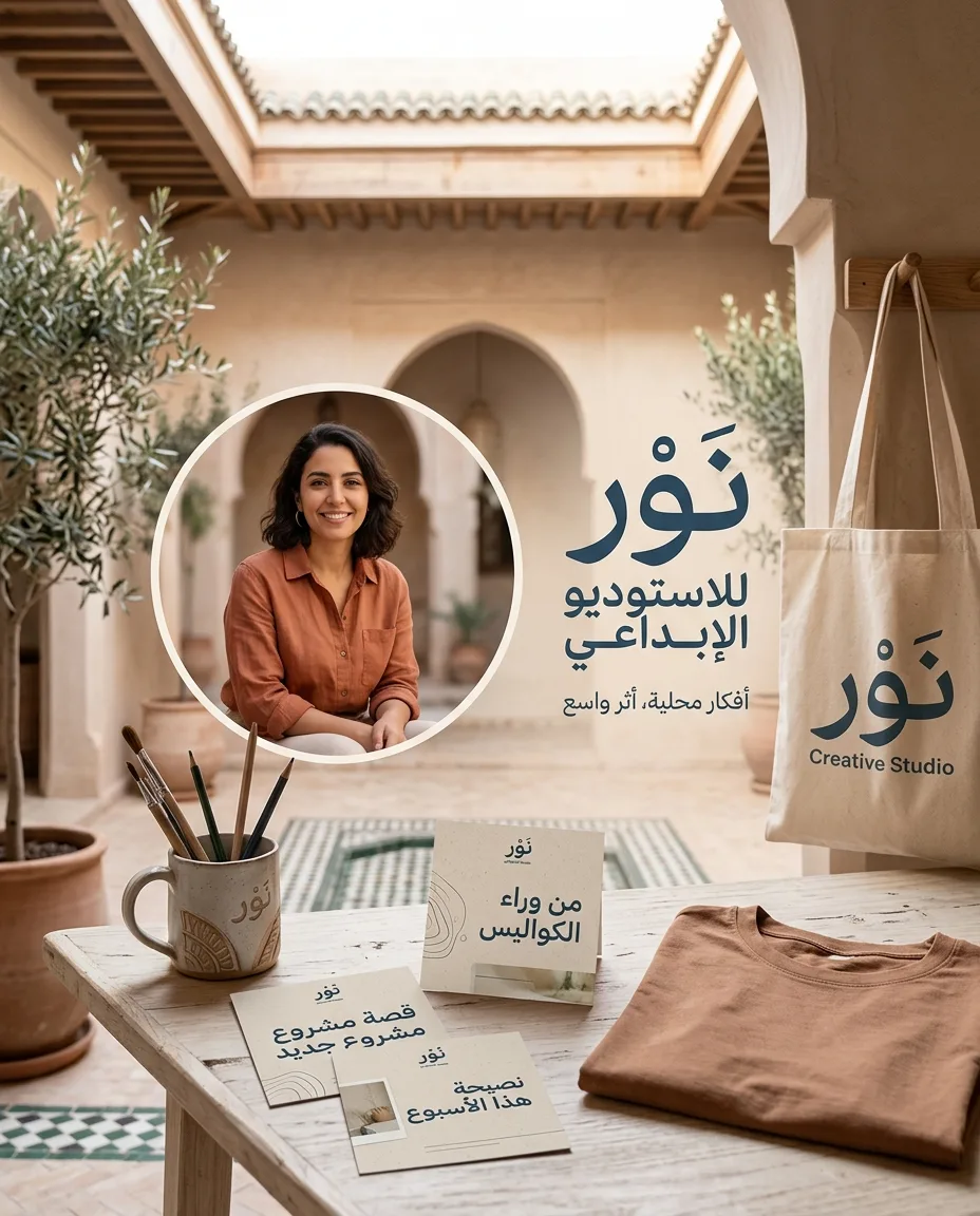 حزمة هوية شخصية لرائدة أعمال مغاربية