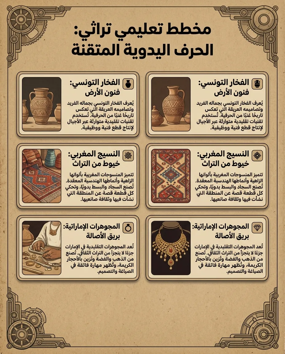 مخطط تعليمي تراثي من السبعينيات: دليل تقني بأسلوب الهندسة الشرق أوسطية والأوروبية