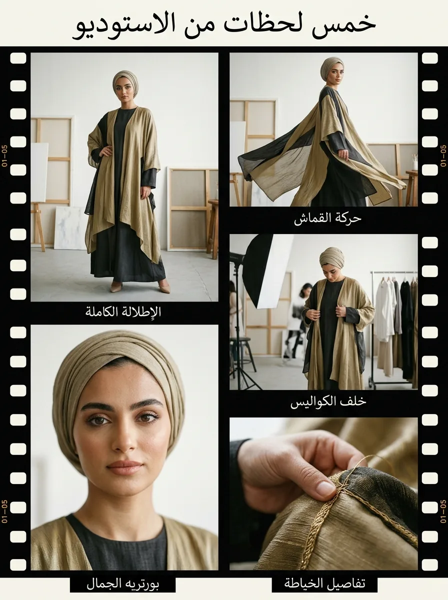 شريط أزياء تحريري بخمس لوحات سينمائية