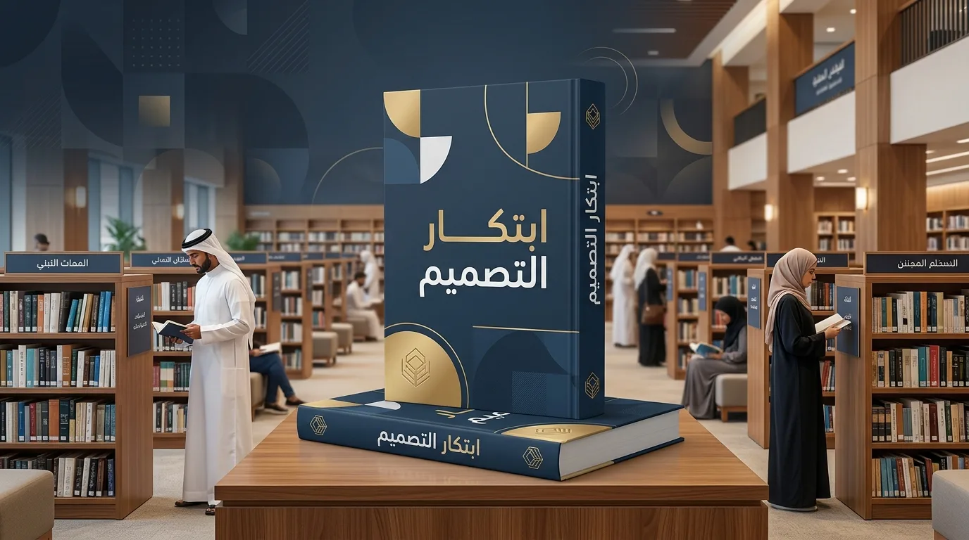 إعلان عربي لكتاب أعمال عن ابتكار التصميم