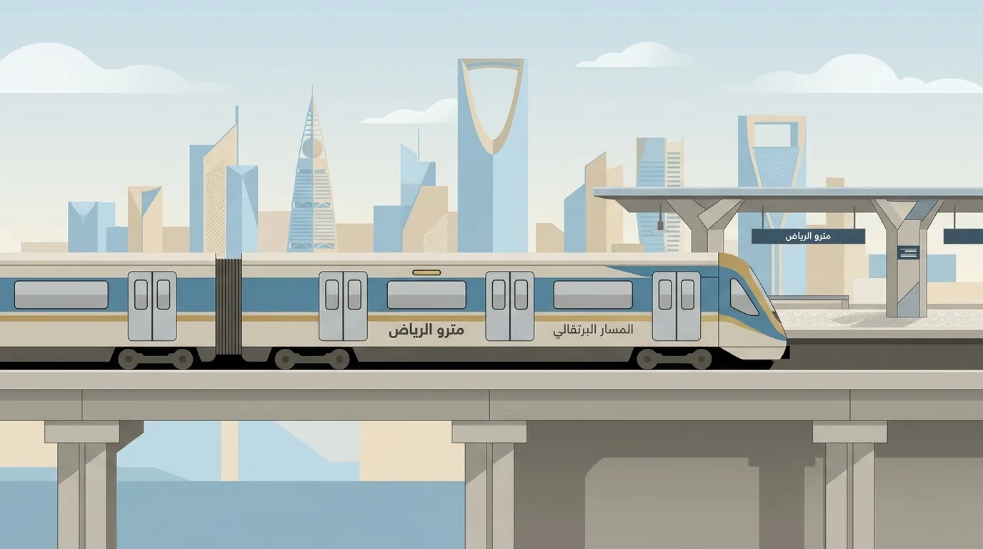 تصميم مترو الرياض الحديث: رسم توضيحي قطار مينيماليست ثابت