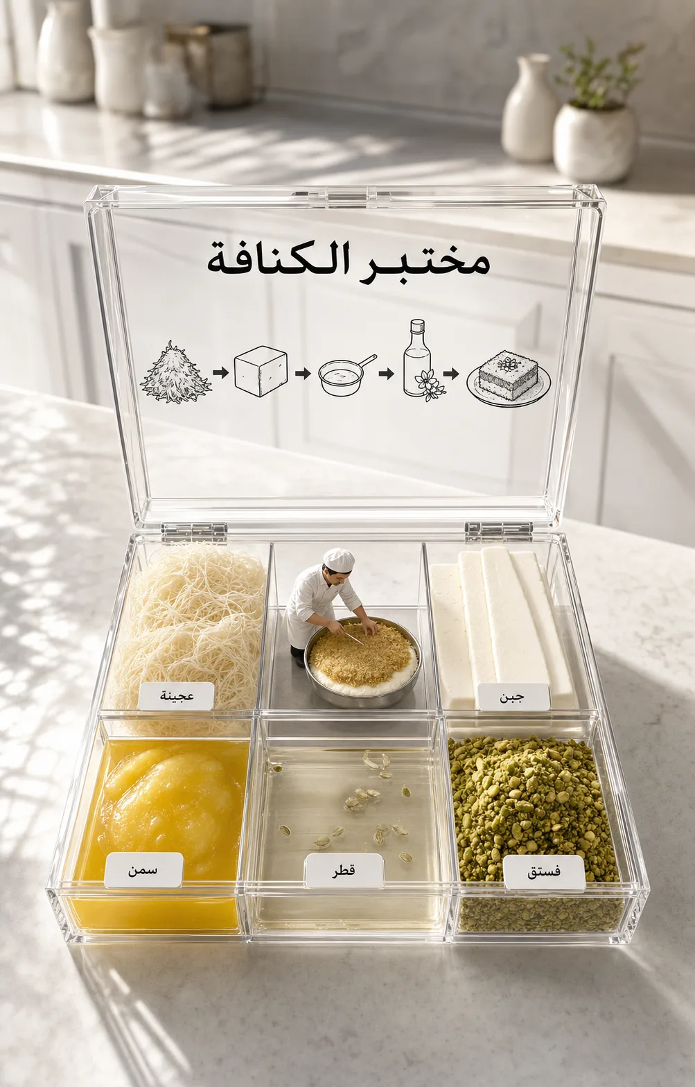 مجموعة مختبر الكنافة بتصميم منتجات عربي مبتكر