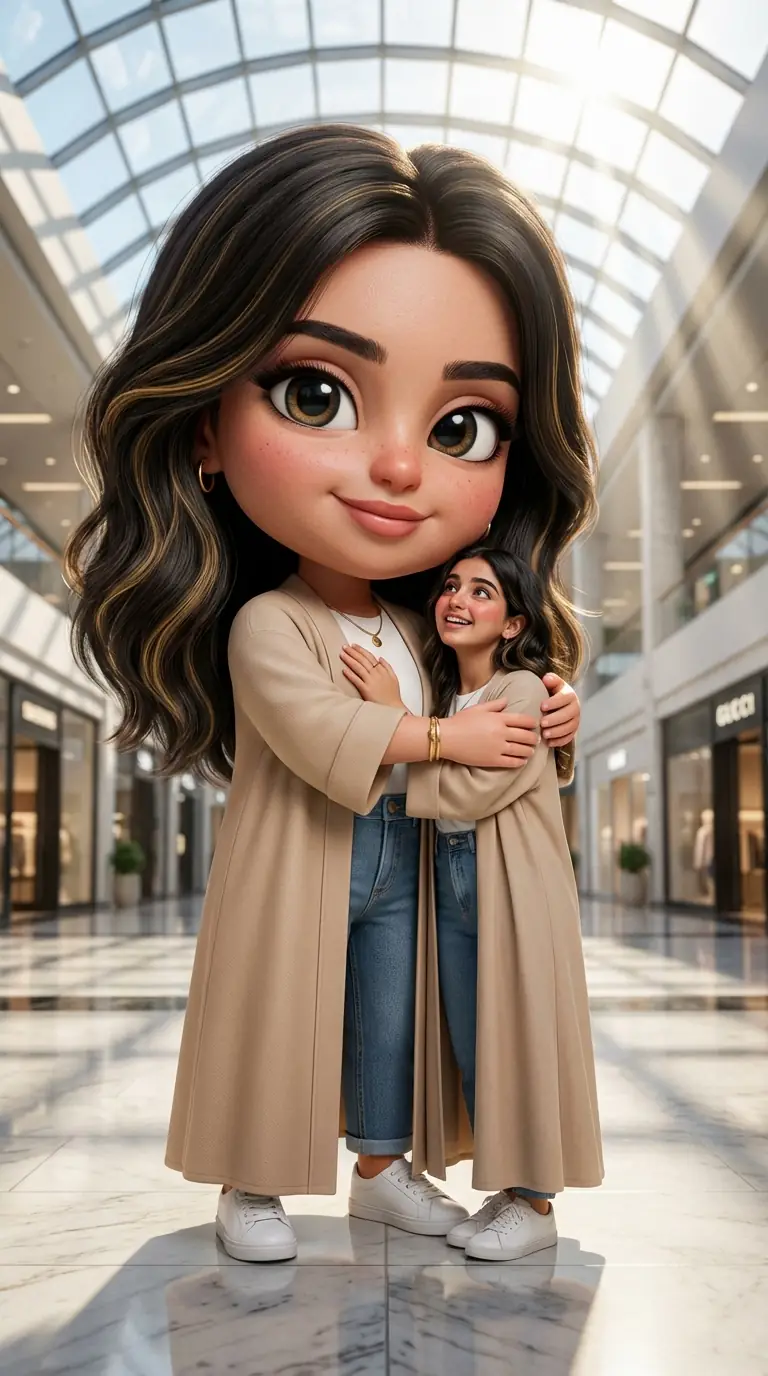 عملاقة تشيبي واقعية في دبي مول