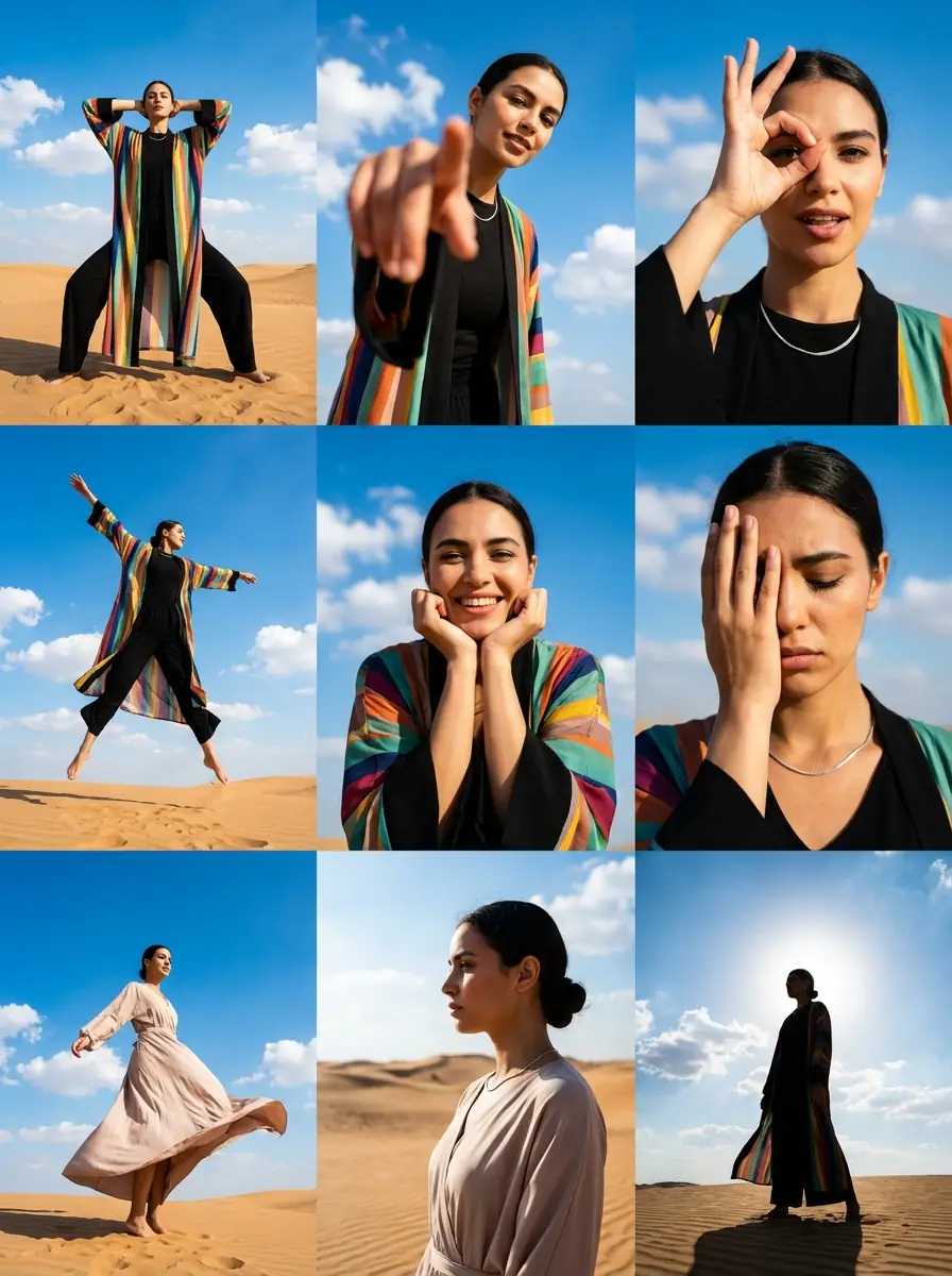 حملة أزياء في صحراء ليوا