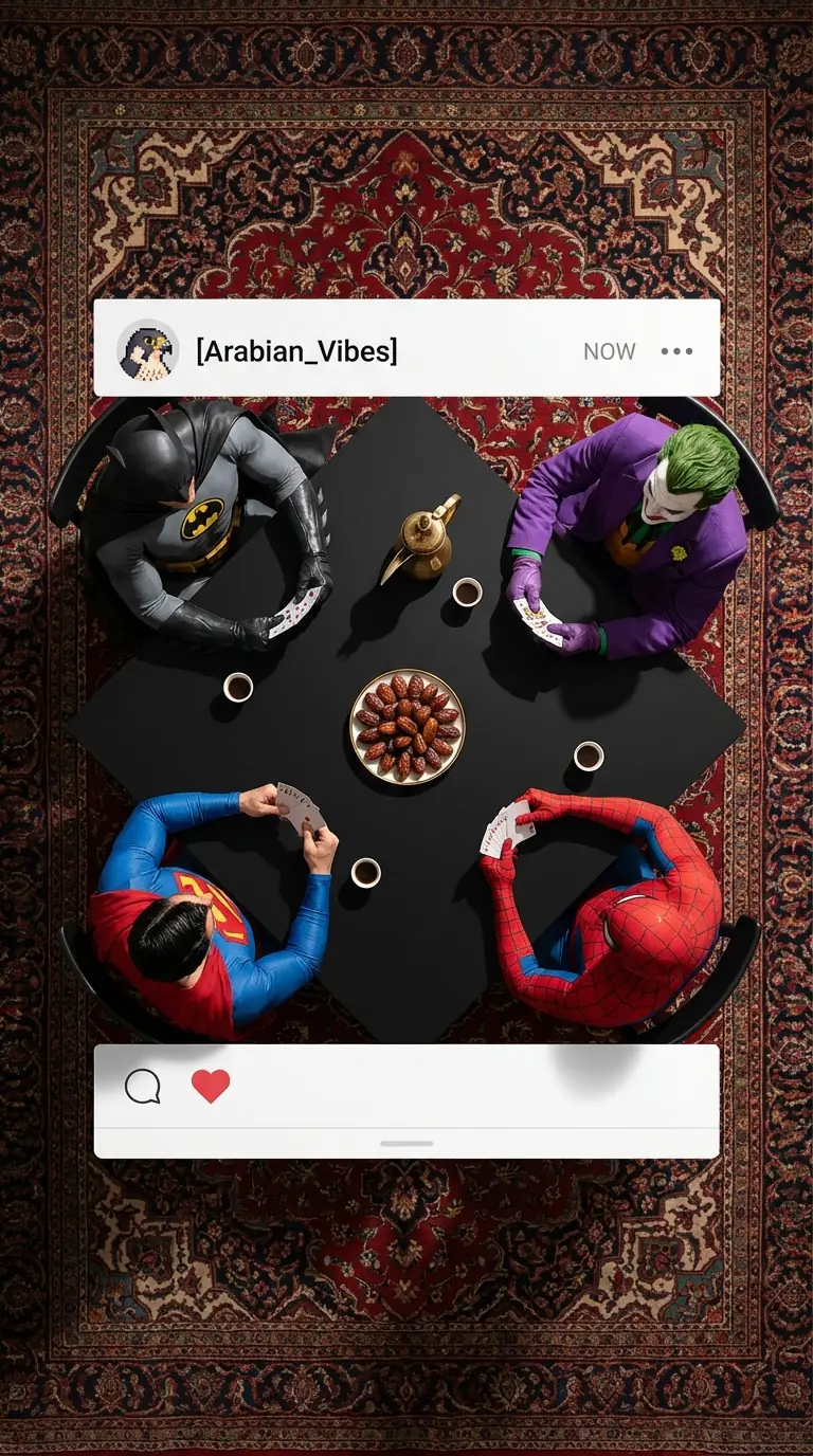 جلسة بلوت الأبطال الخارقين