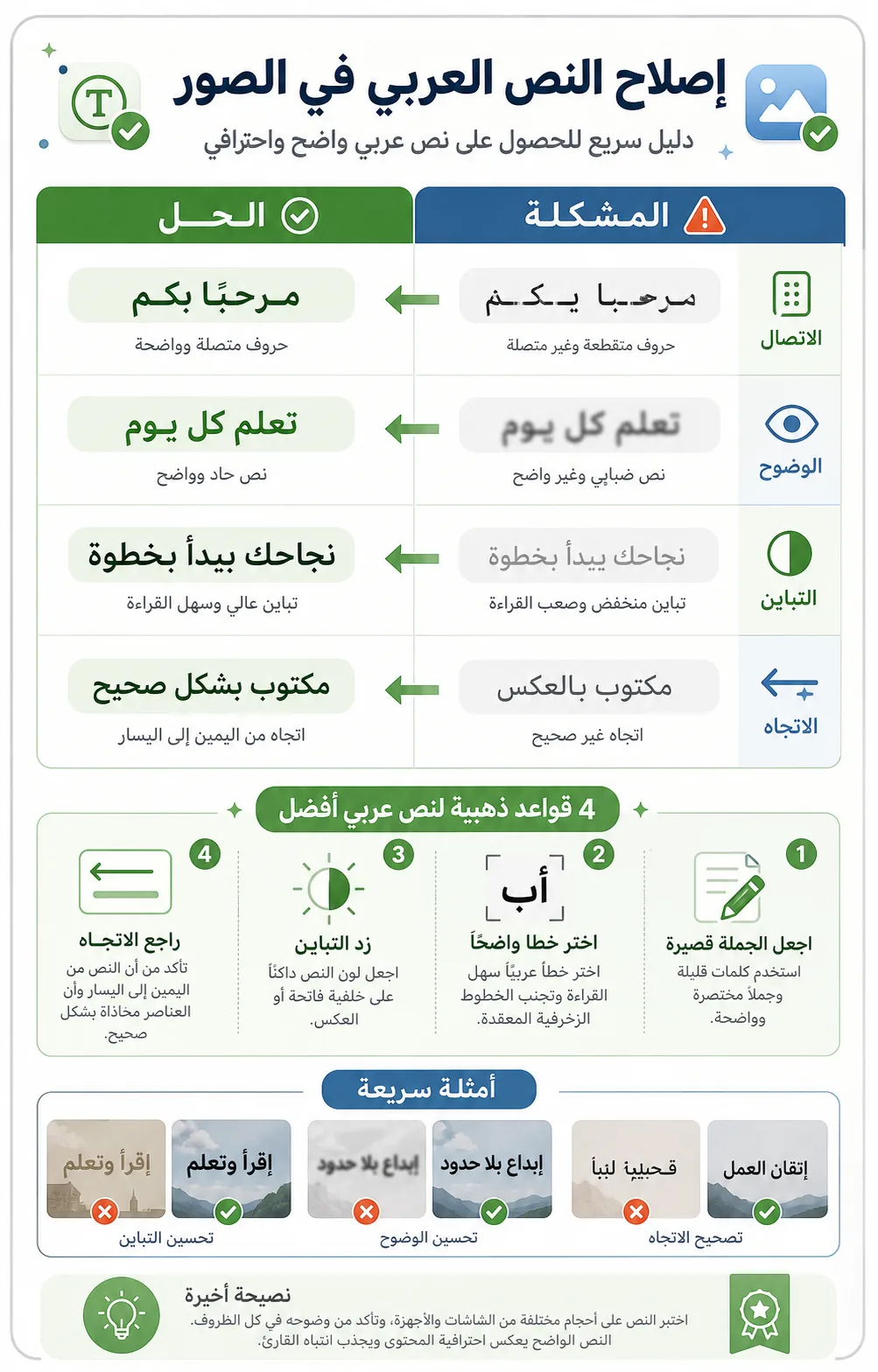 إصلاح النص العربي المشوه