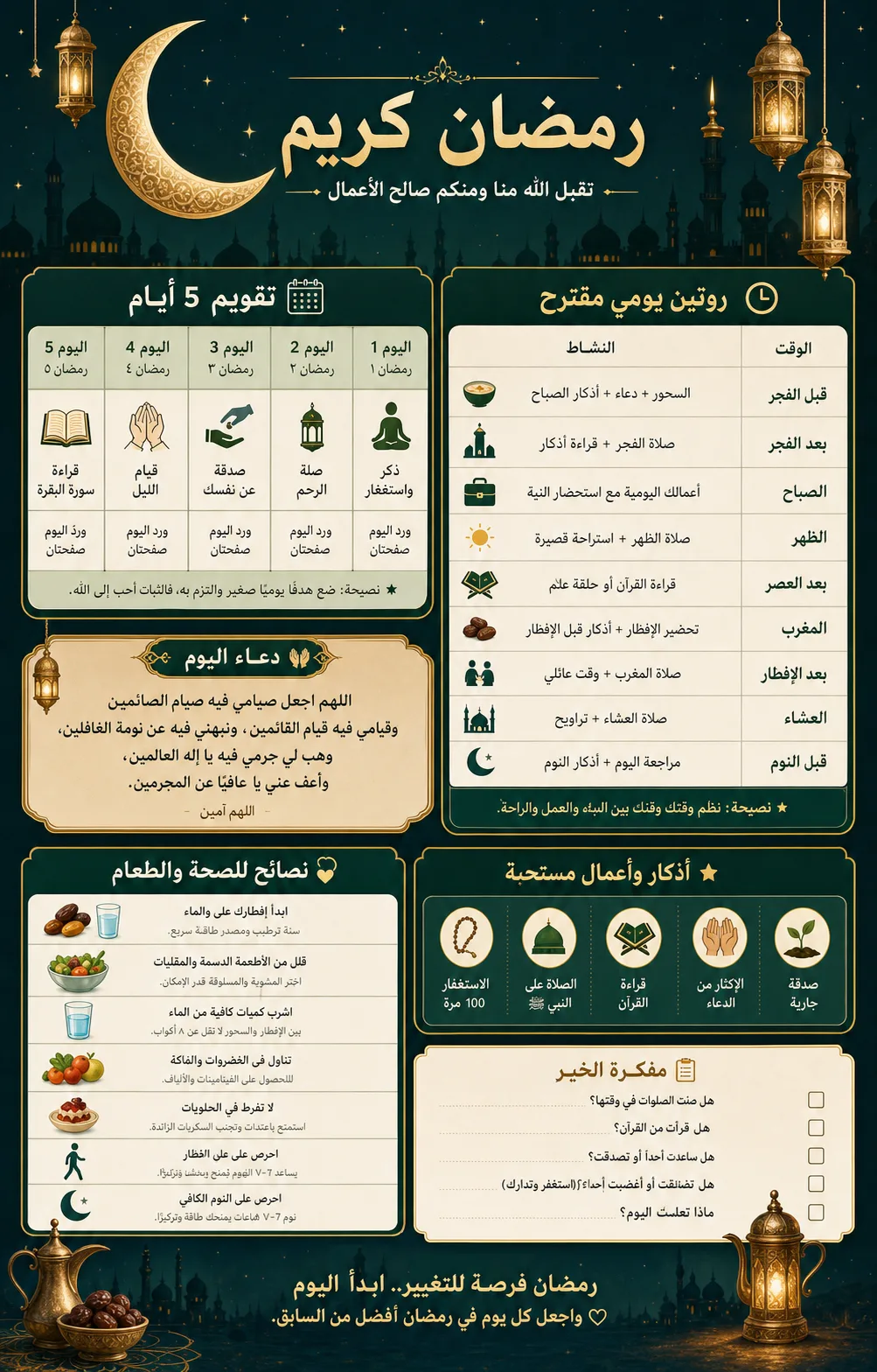 بطاقة رمضانية بنص عربي