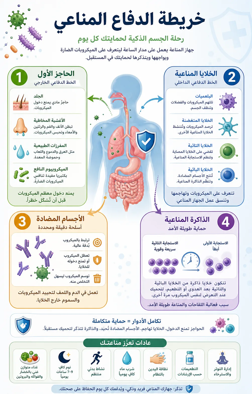 خريطة الدفاع المناعي بالعربية