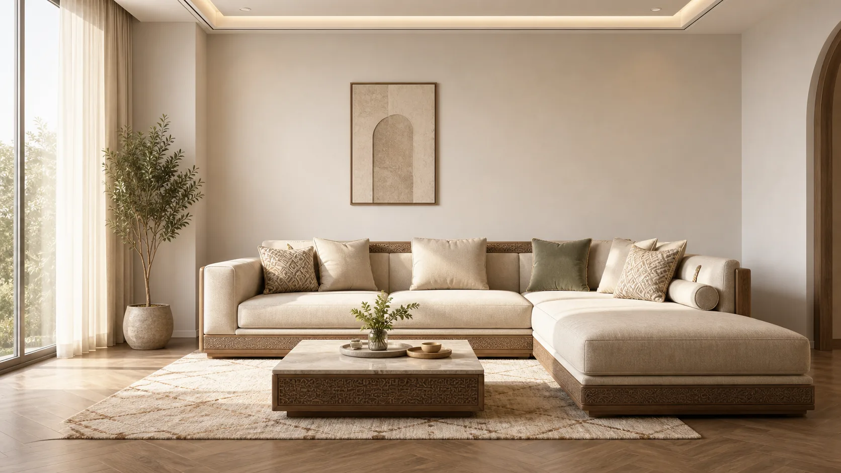 وضع أثاث في تصميم داخلي