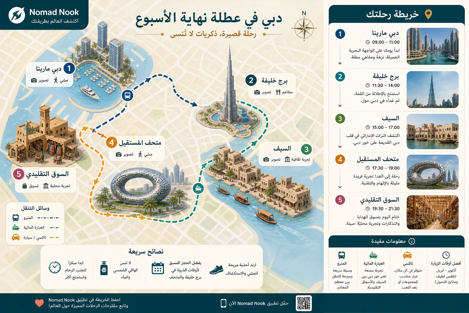 خريطة عطلة في دبي من Nomad Nook