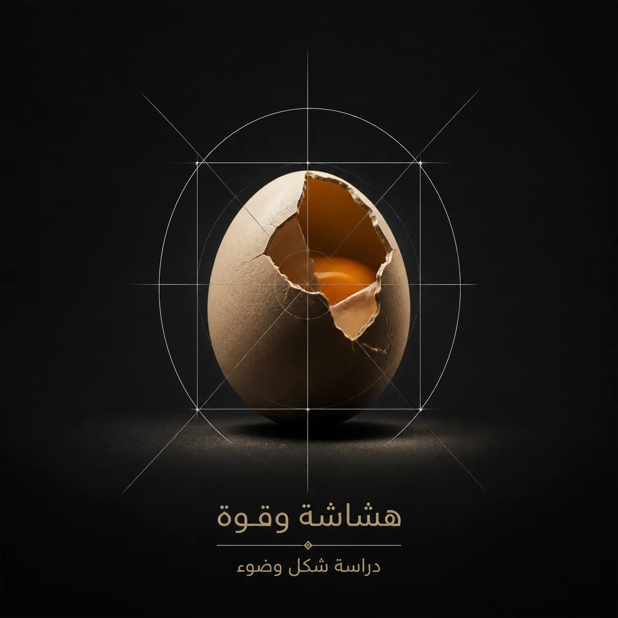 ملصق بيضة متشققة بأسلوب شكل وضوء