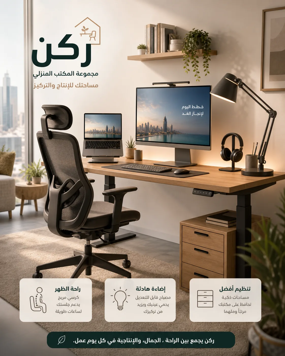 ترقية مكتب منزلي عربي للعمل عن بعد