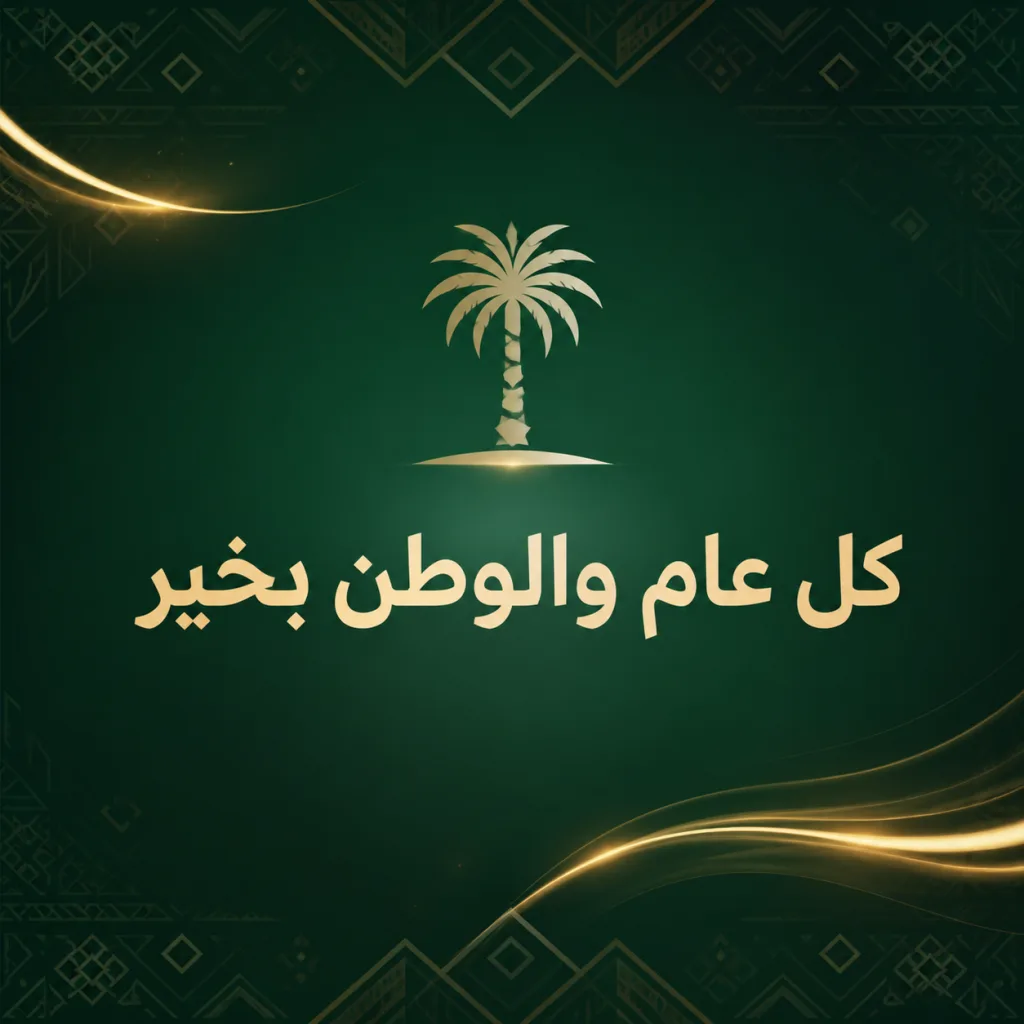 بطاقة تهنئة كل عام والوطن بخير