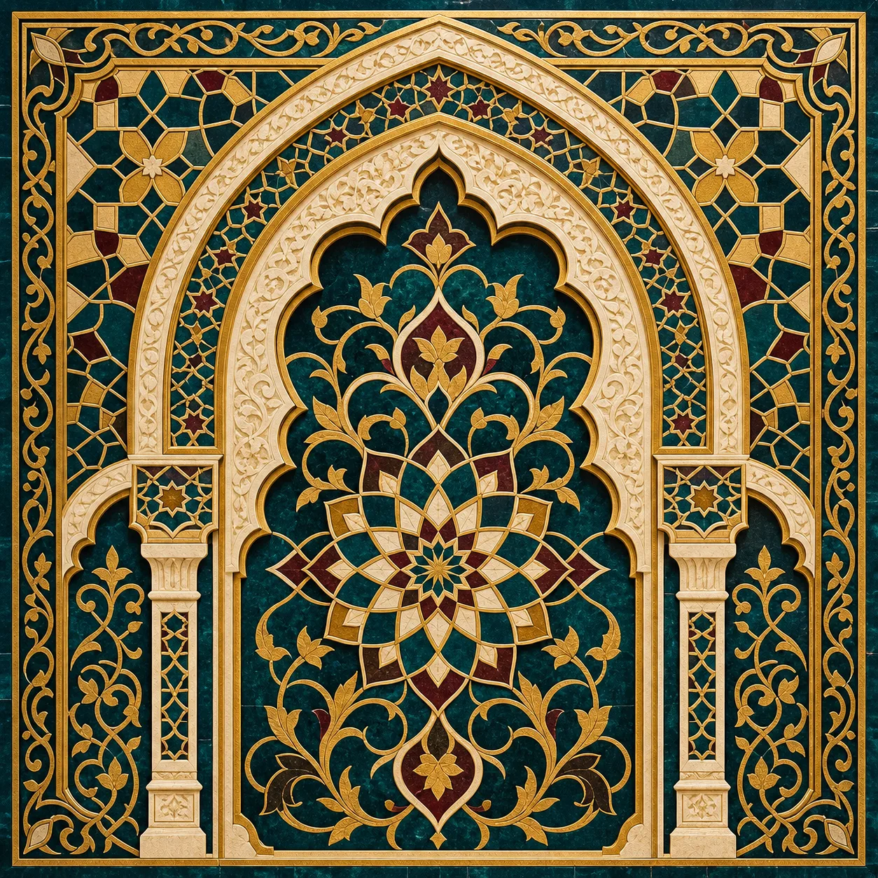 تحويل صورة إلى لوحة بالزخرفة العربية