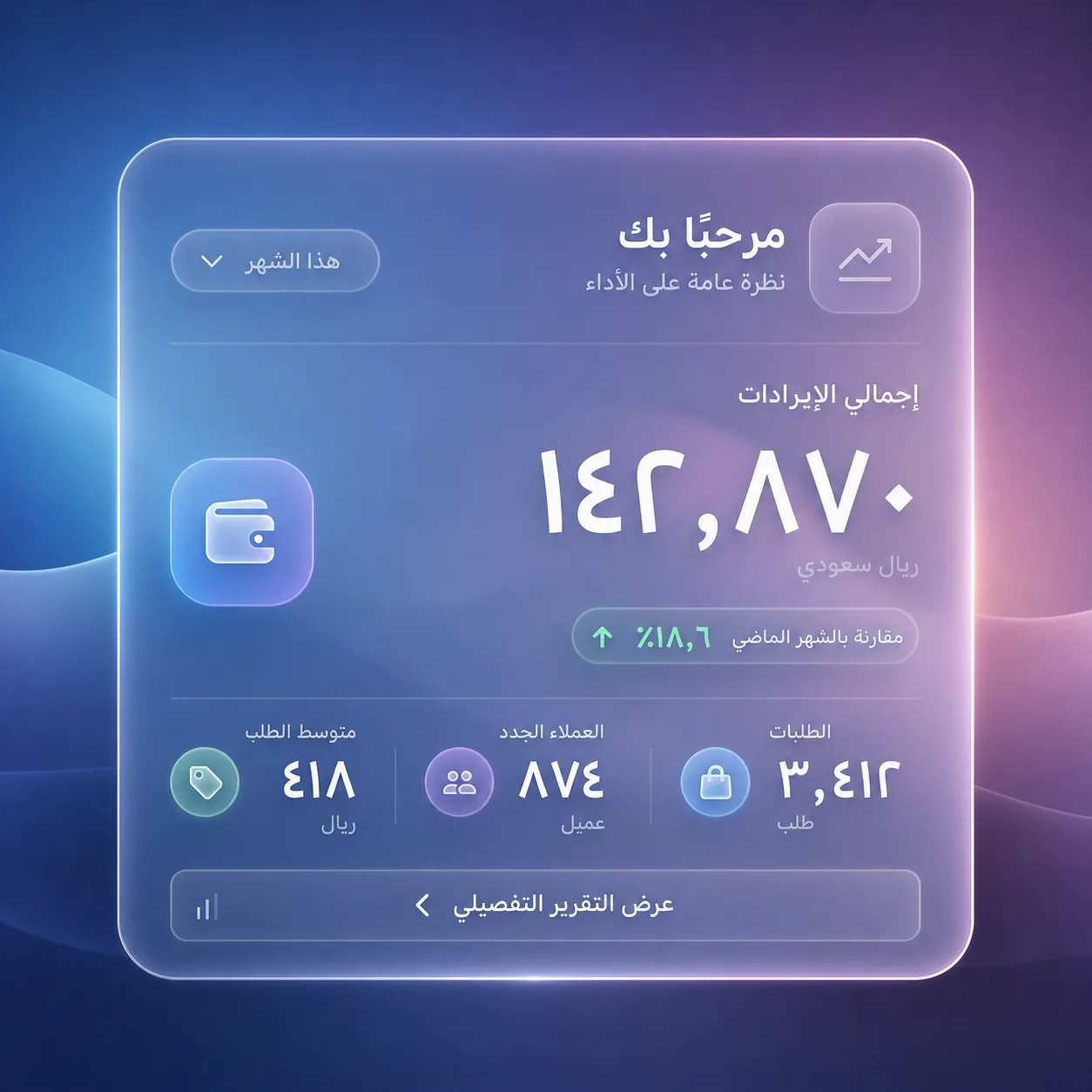 تصميم بطاقة زجاجية عصرية