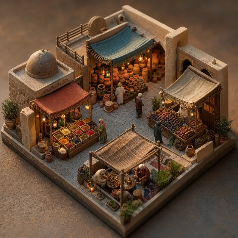 سوق عربي كمجسم مصغر