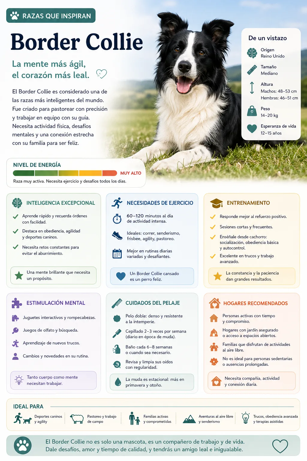 Guía visual del border collie