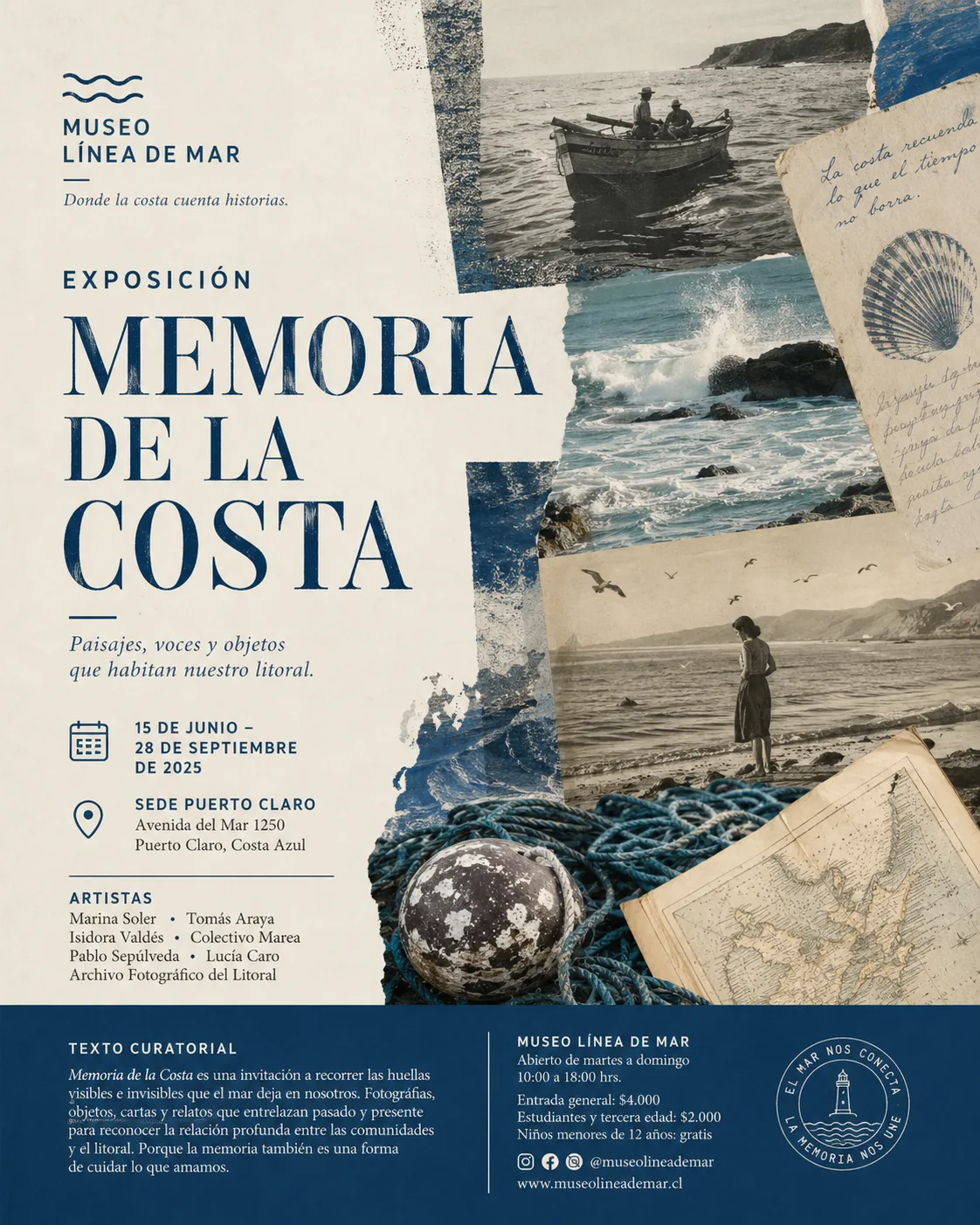 Póster exposición Memoria de la Costa