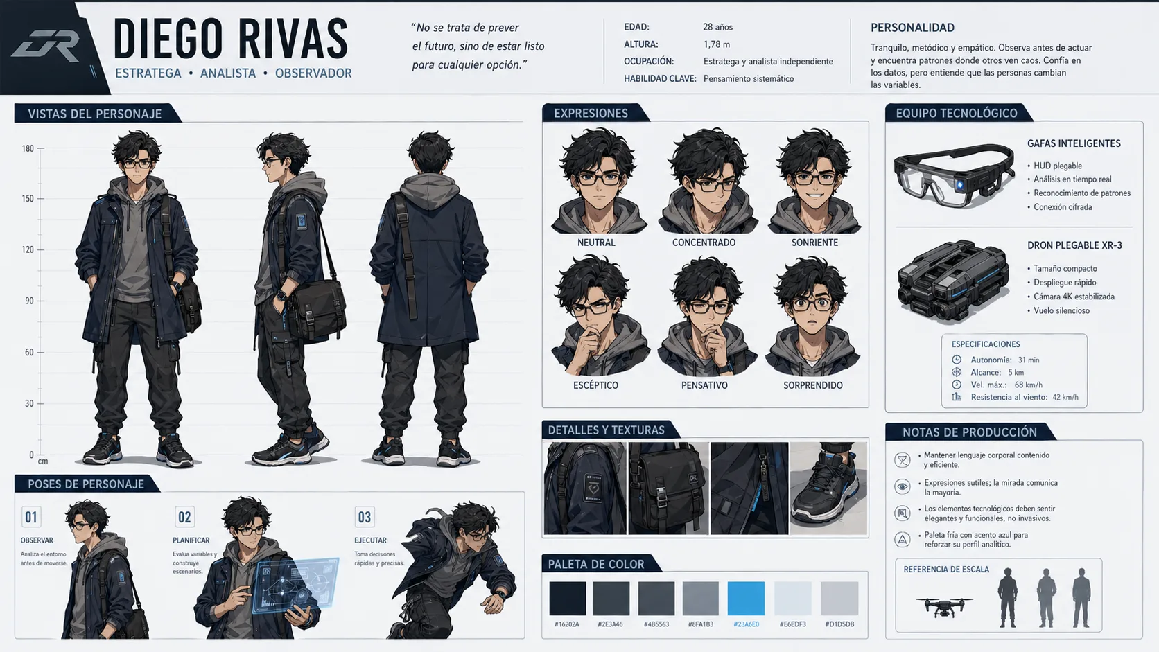 Ficha de personaje Diego Rivas