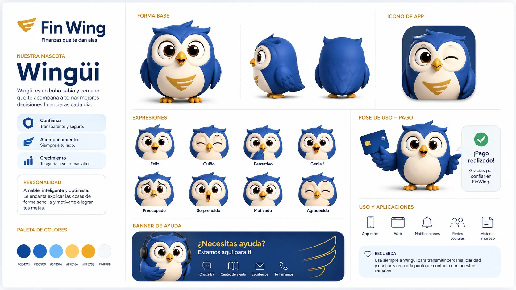 Ficha mascota búho fintech
