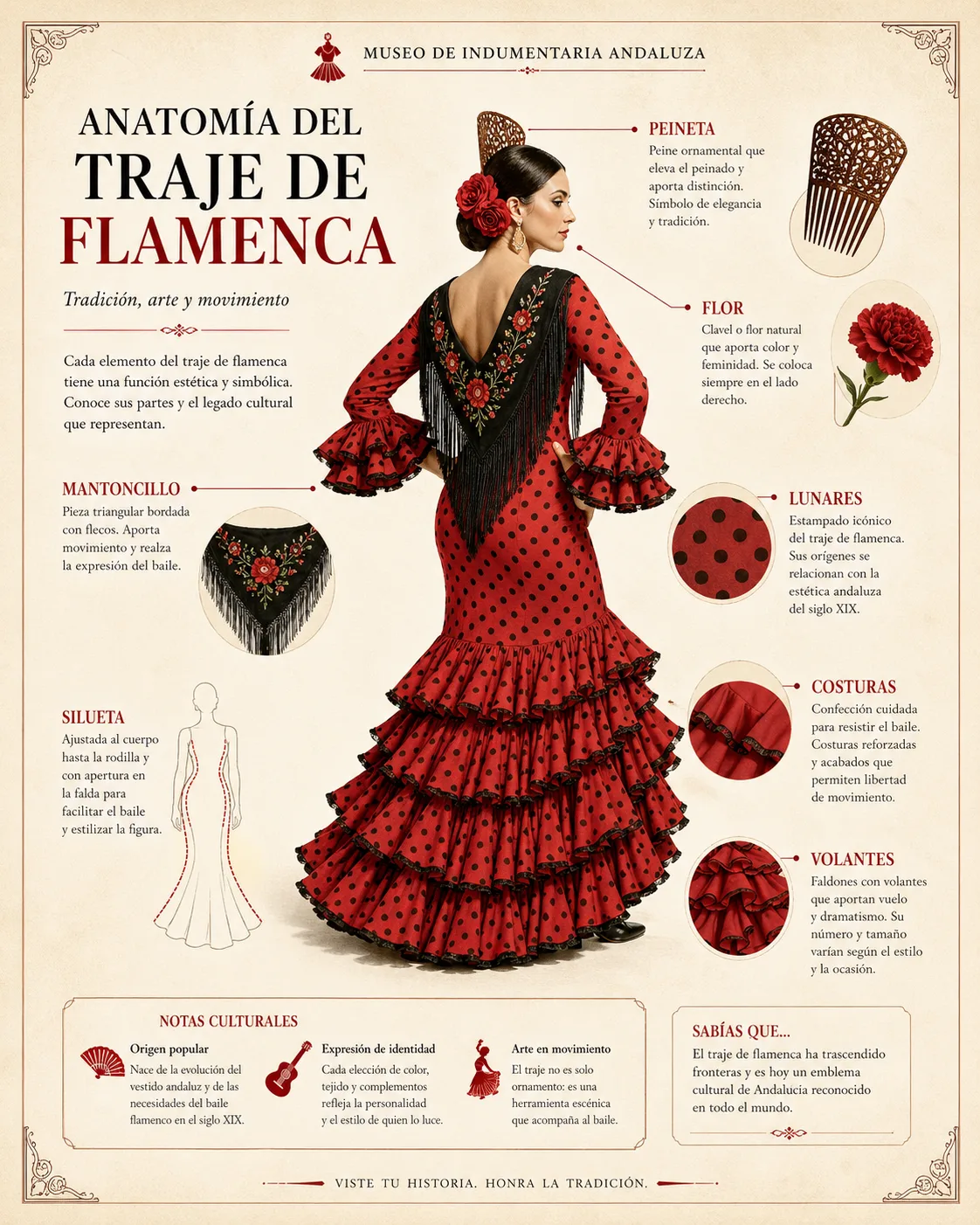 Guía estructural del traje de flamenca