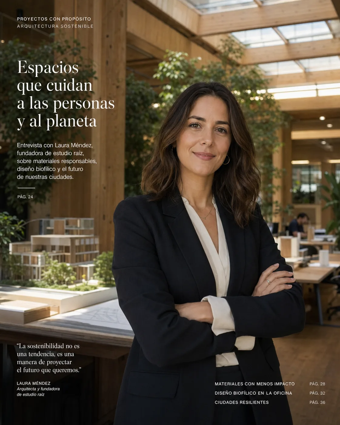 Retrato directiva arquitectura sostenible