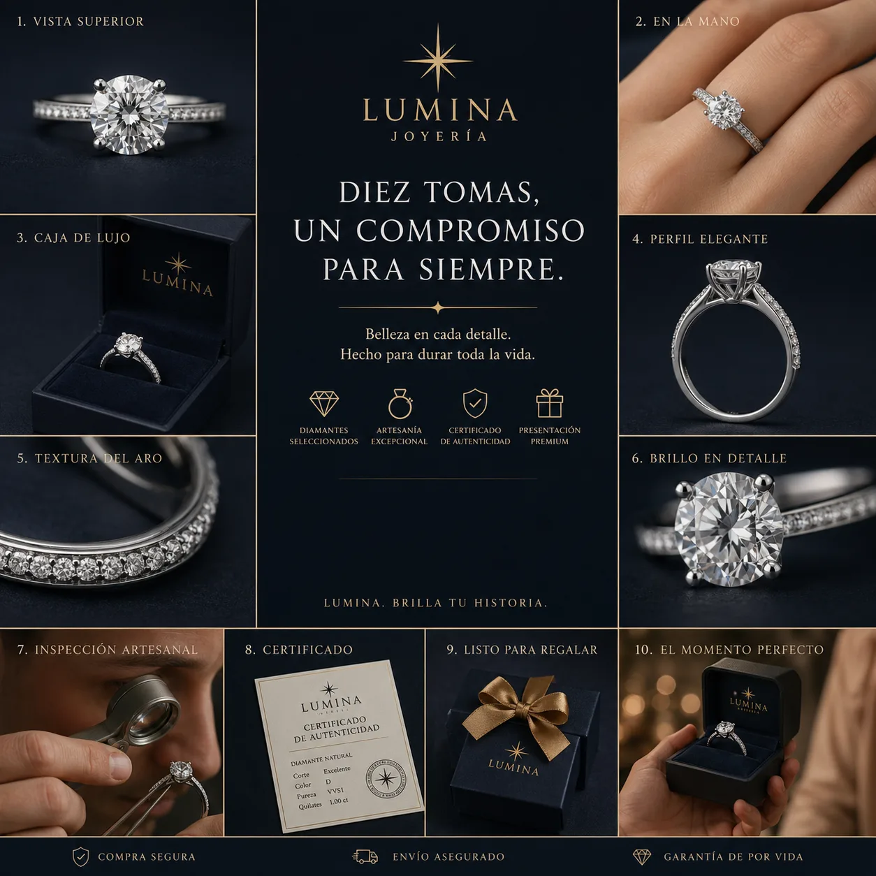 Showcase 10 tomas anillo Lumina