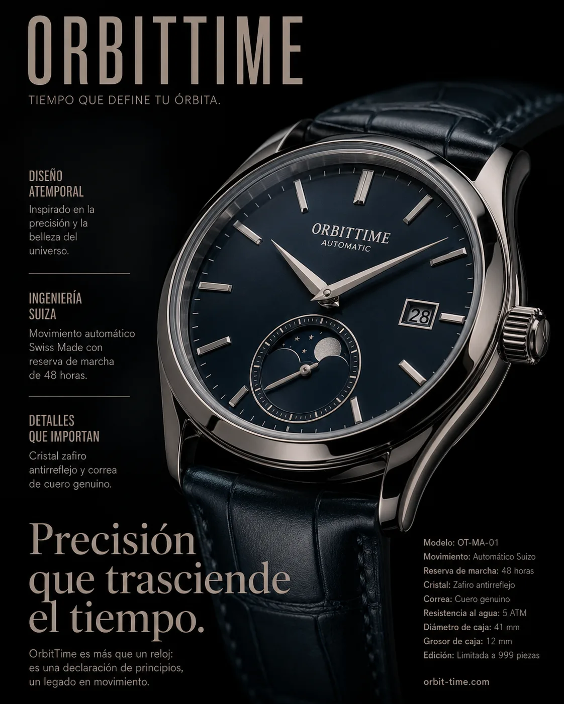 Foto editorial reloj lujo