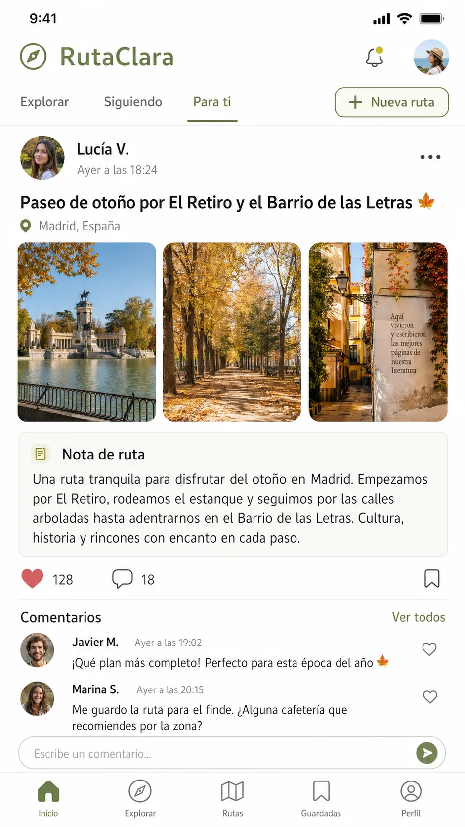 Feed de paseo otoñal por El Retiro