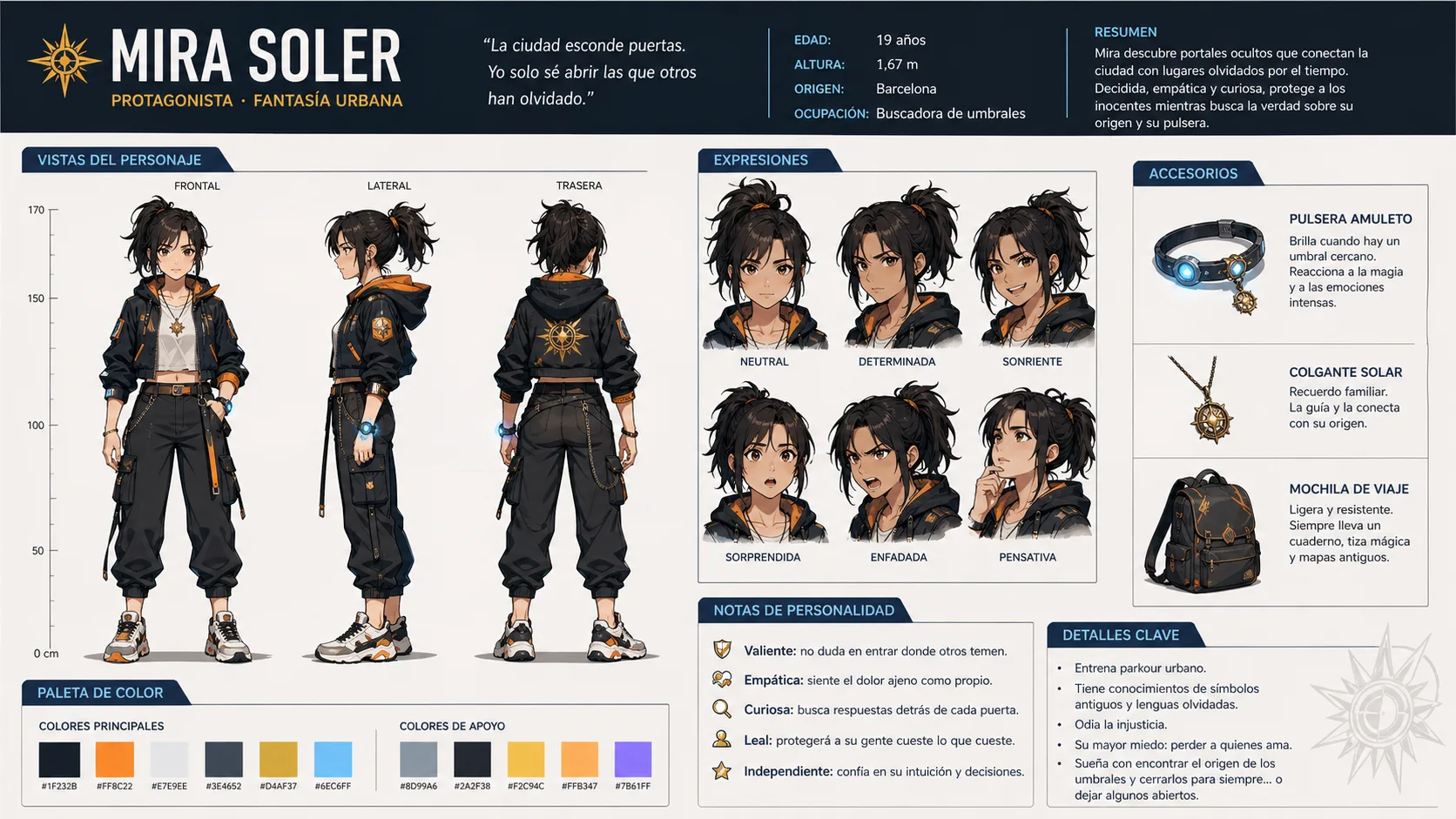 Ficha de personaje Mira Soler