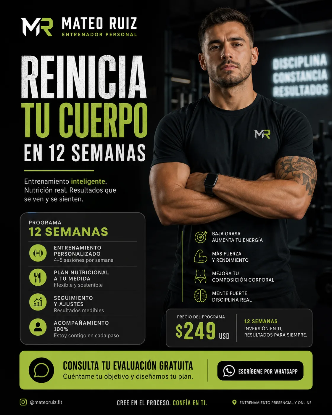 Sesión de marca entrenador personal