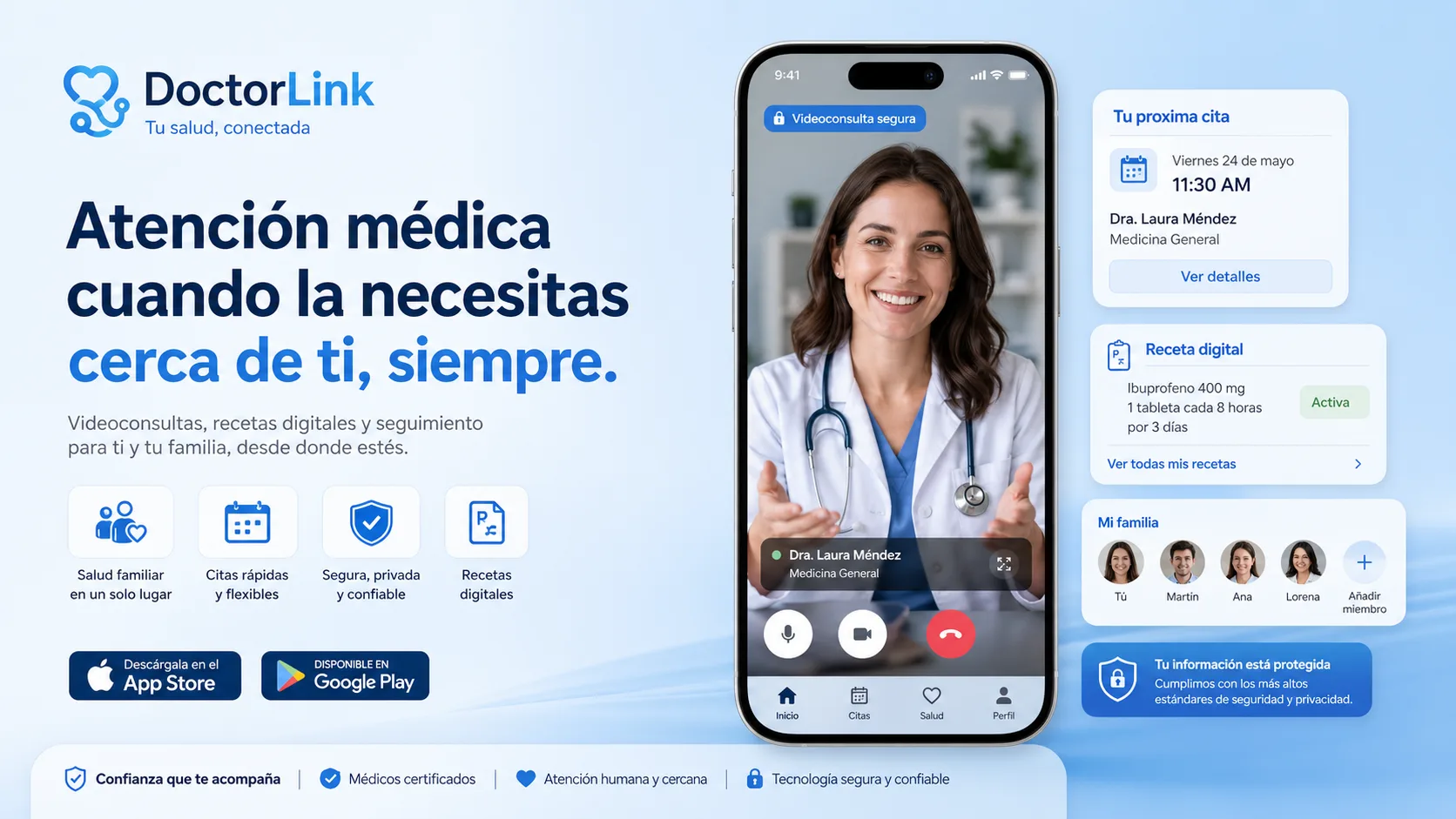 Hero visual app telemedicina
