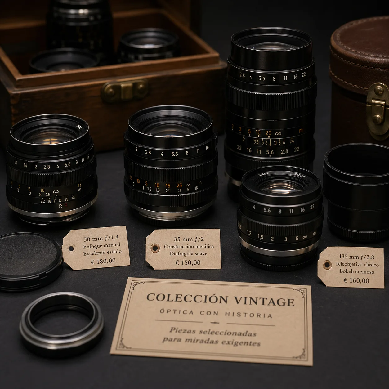 Bodegón lentes vintage