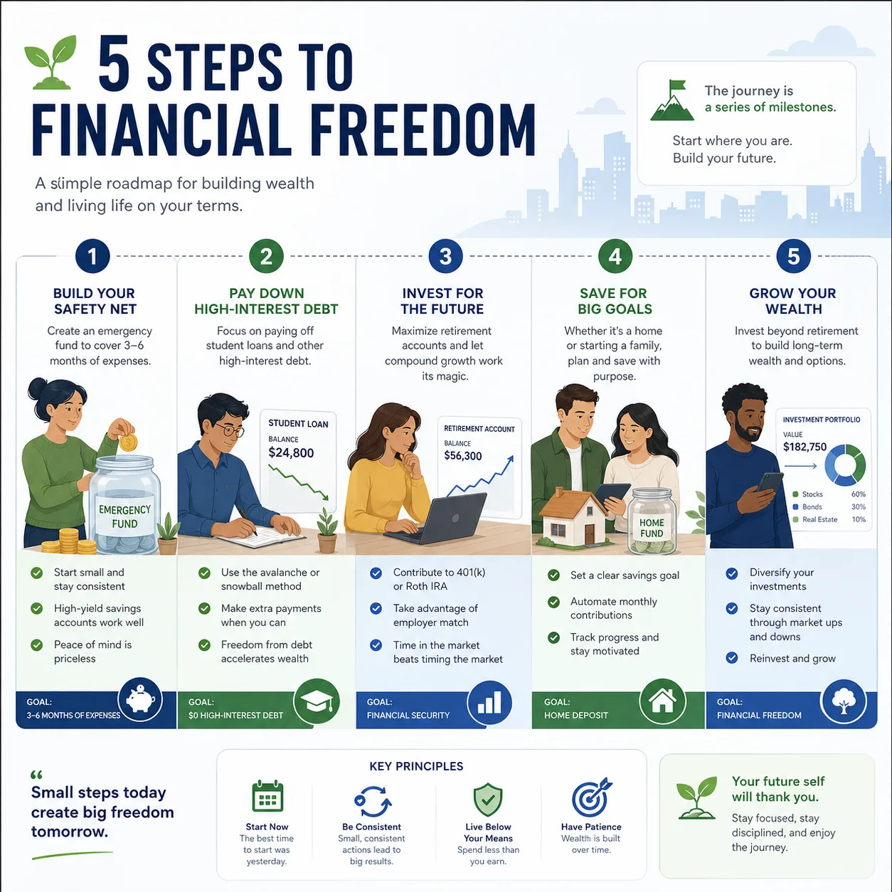 Financial Planning Milestone Infographic