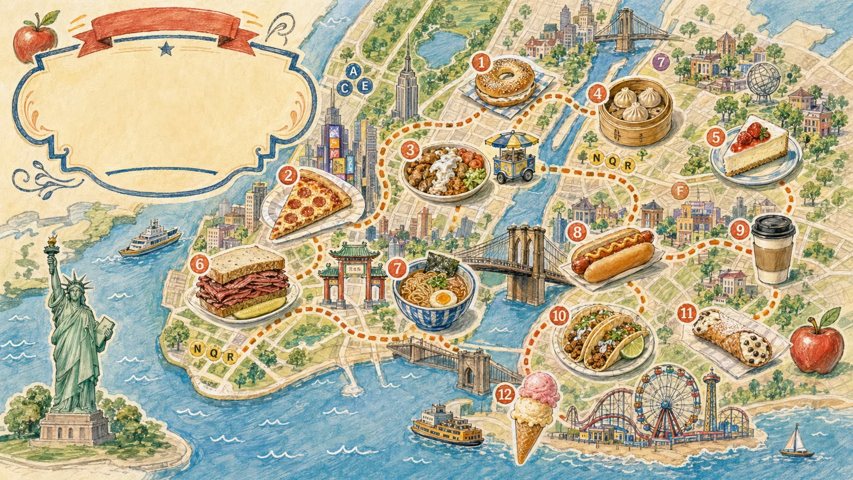 New York Food Crawl Map