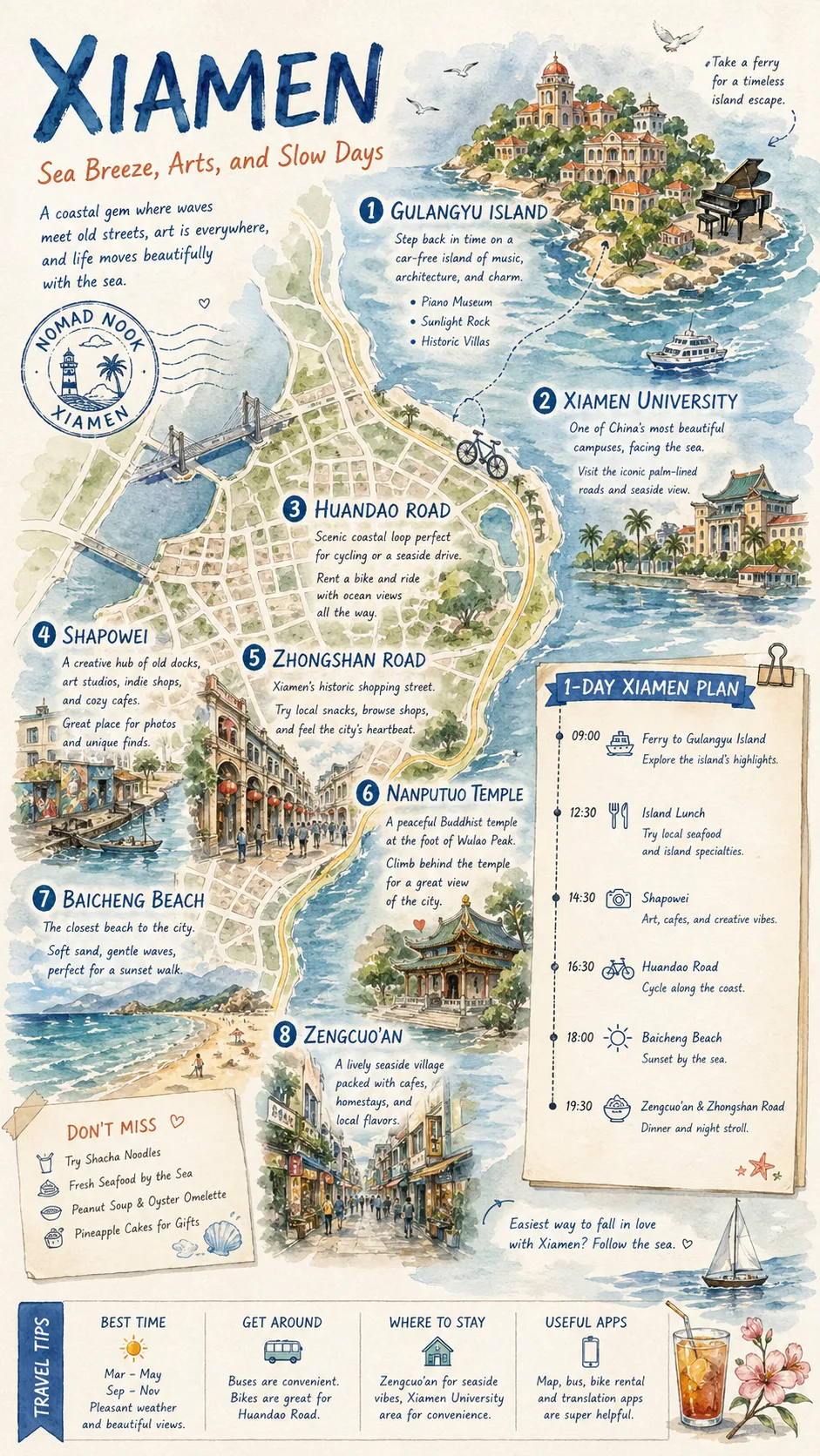 Nomad Nook Xiamen Coastal Map