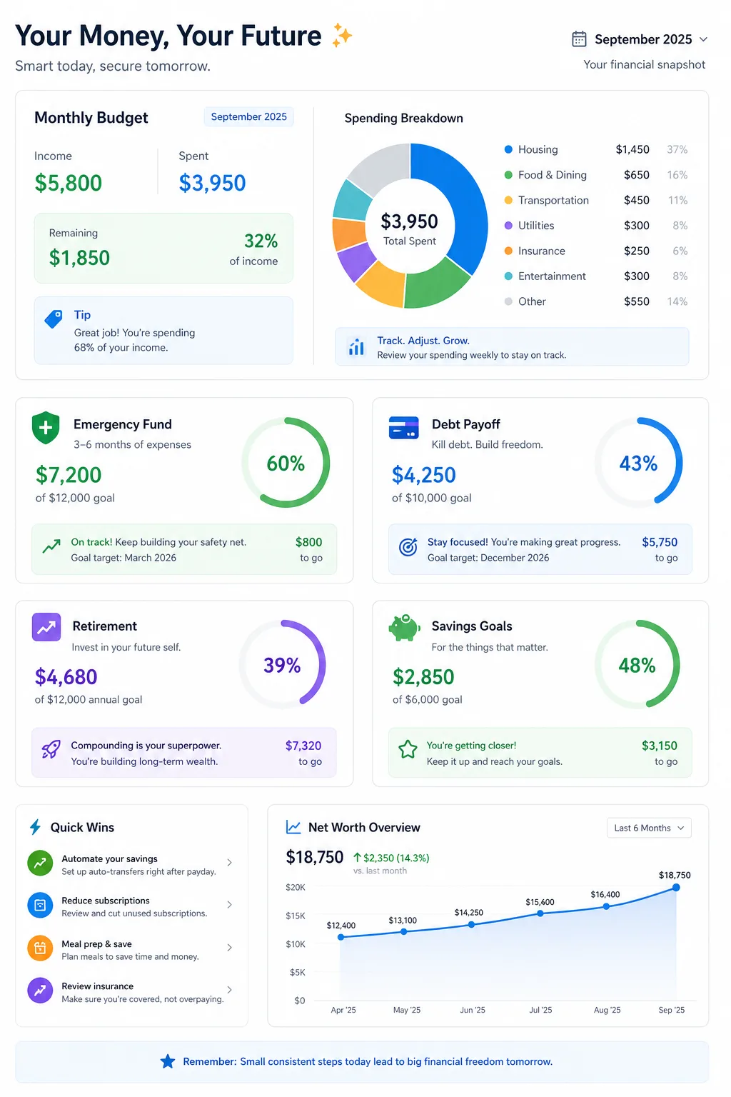 Young Professional Budget Dashboard