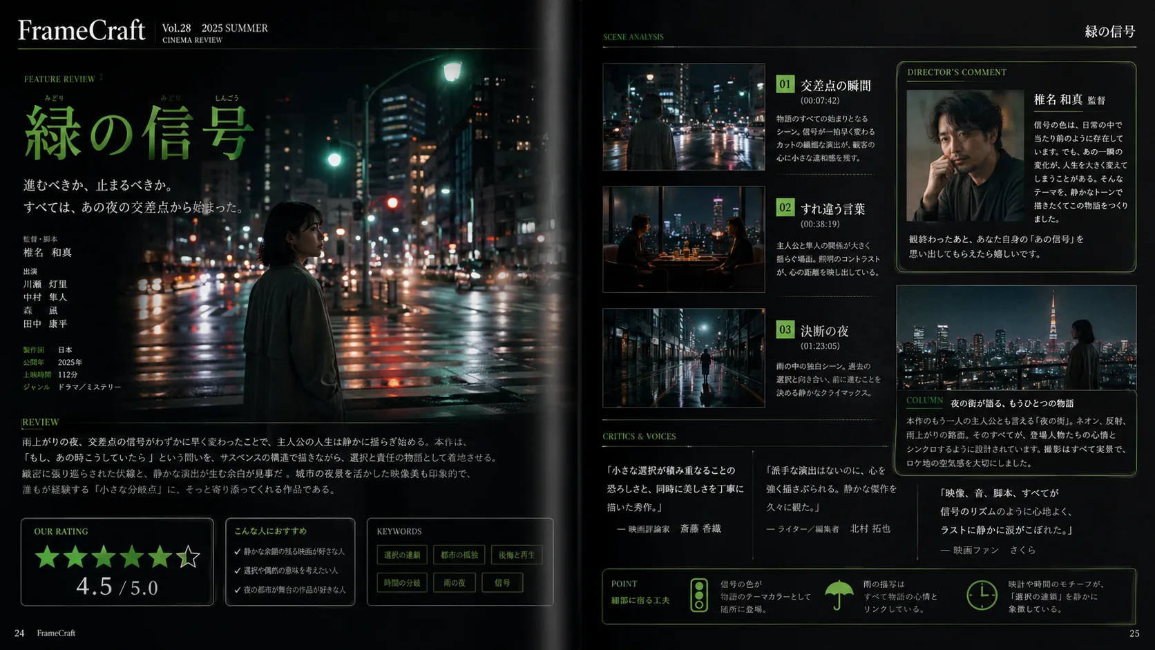 FrameCraft 緑の信号 映画レビュー