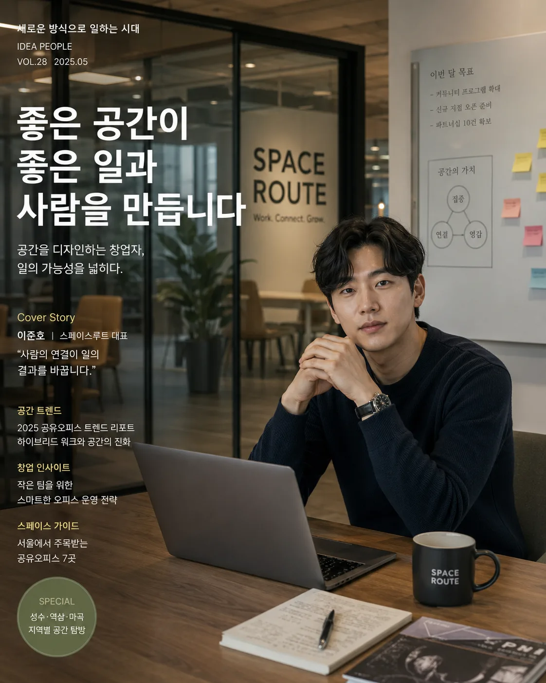공유오피스 창업자 에디토리얼 인물 사진