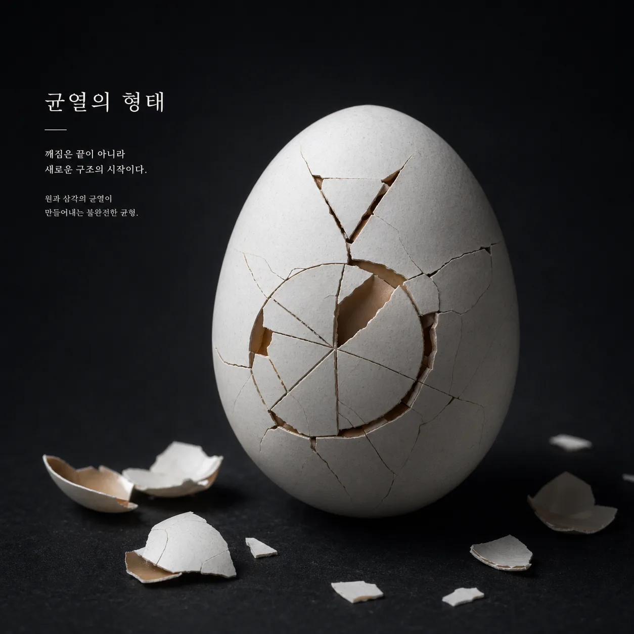 균열 달걀 기하학 스타일 이미지