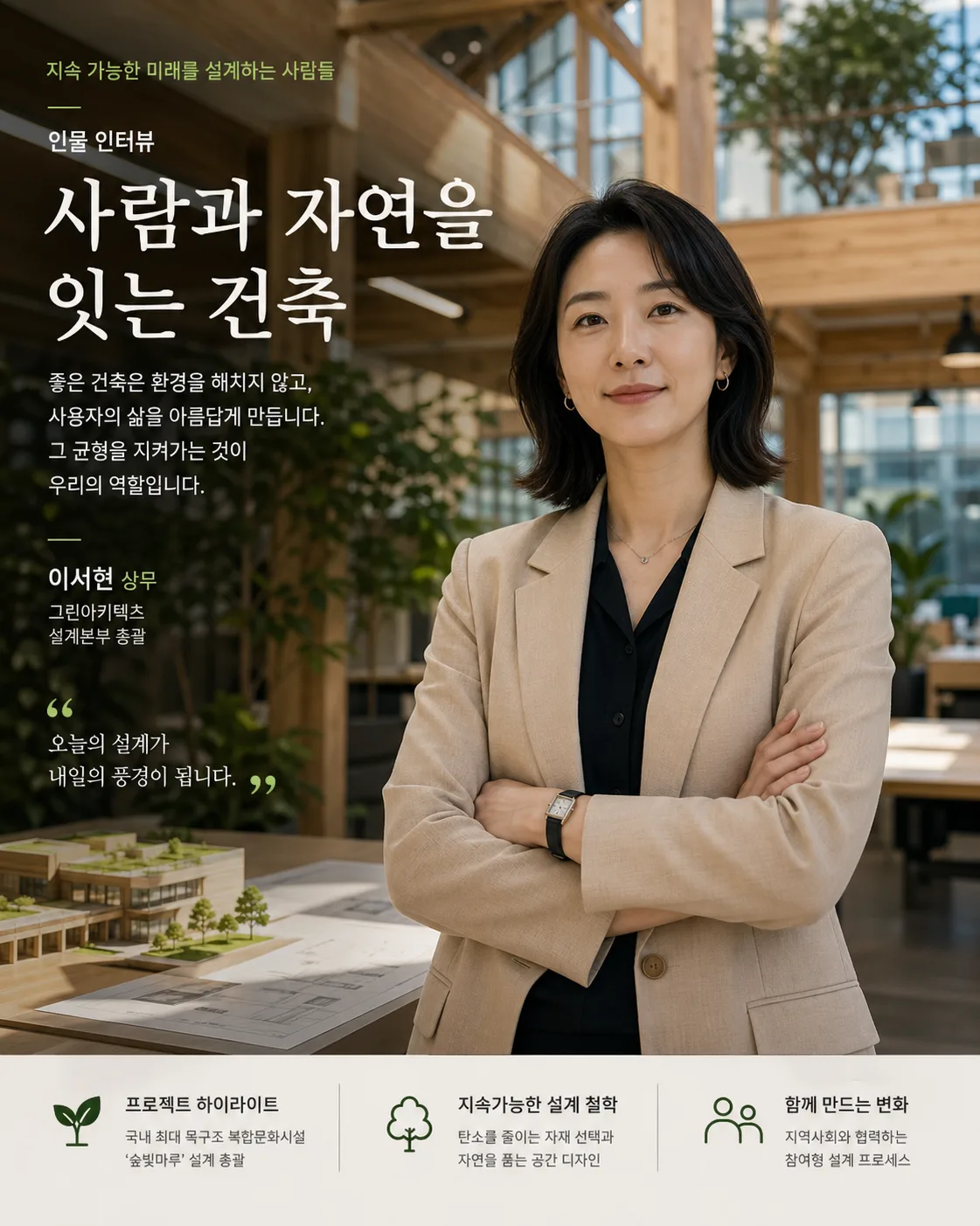 친환경 건축회사 임원 인물 사진