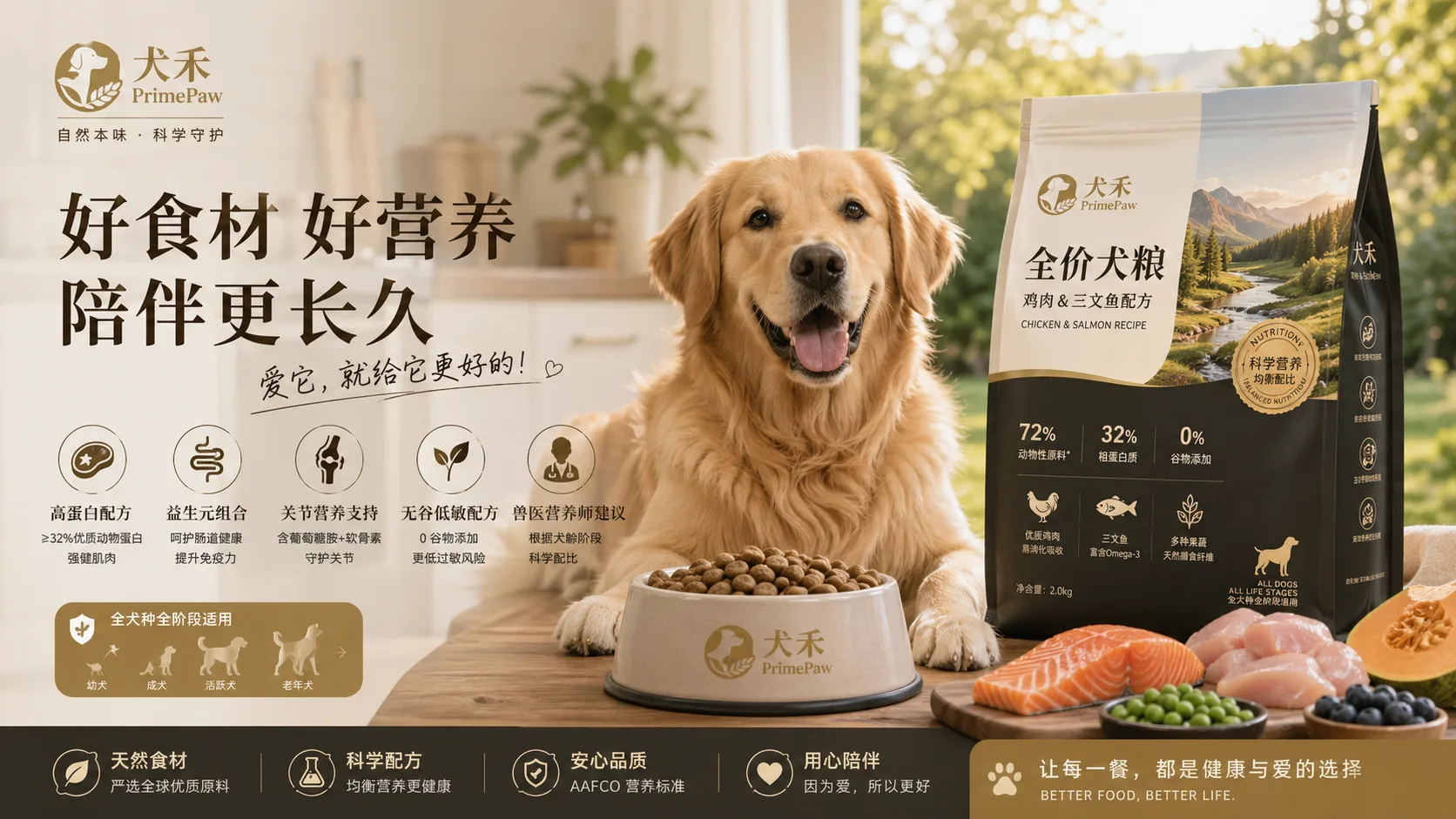 犬禾高端狗粮生活方式广告