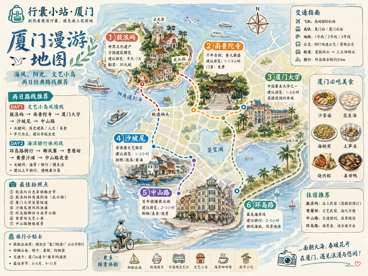 行囊小站厦门旅行地图