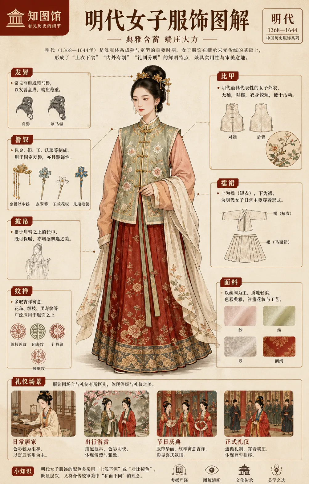 知图馆明代女子服饰图解