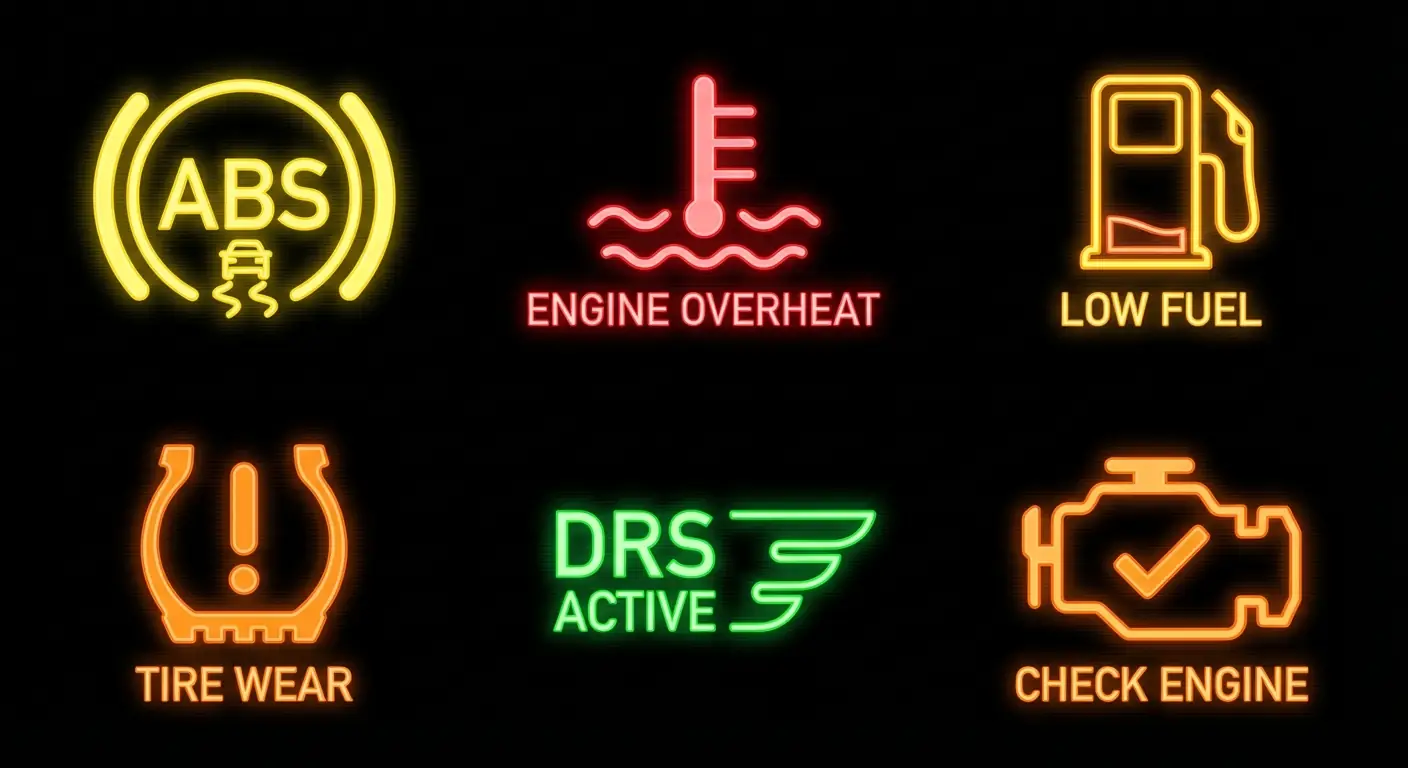 Racing Dashboard Warning Lights