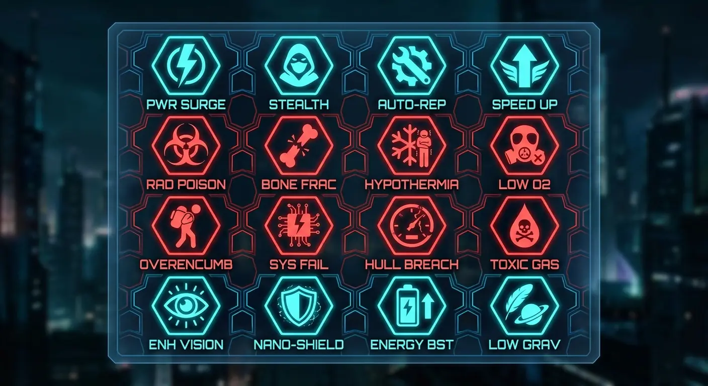 Sci-Fi Status Effect Icons
