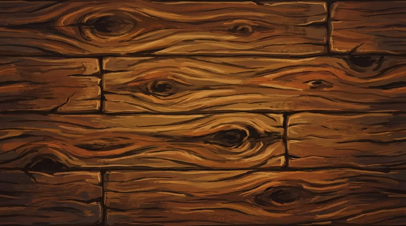 Stylized Hand Painted Wood 질감 - WoW Style Exaggerated Wood Plank 질감 Game Material Map Seamless Edge Paint Strokes