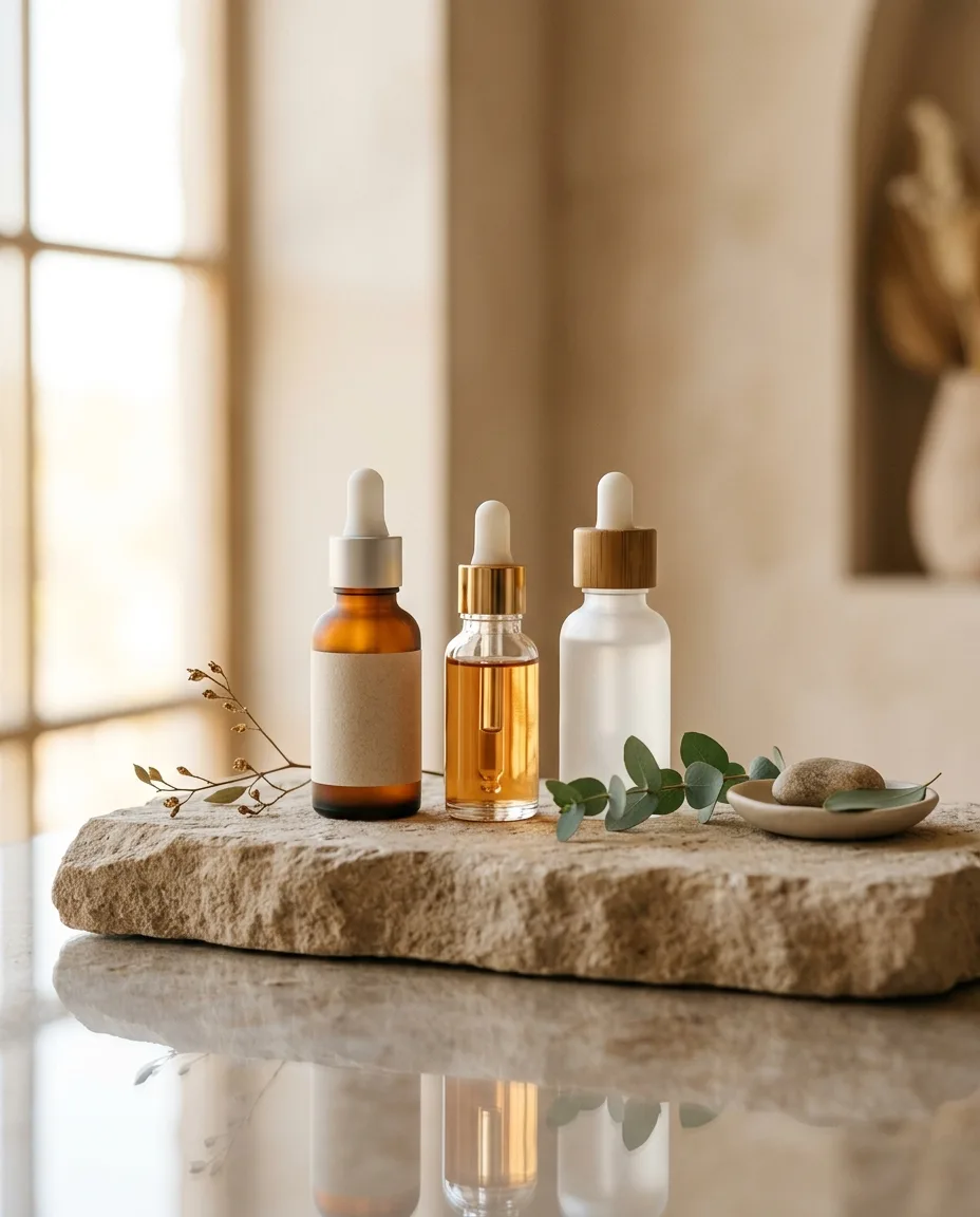 مثال تصوير منتج تجميل أو عطر بالذكاء الاصطناعي